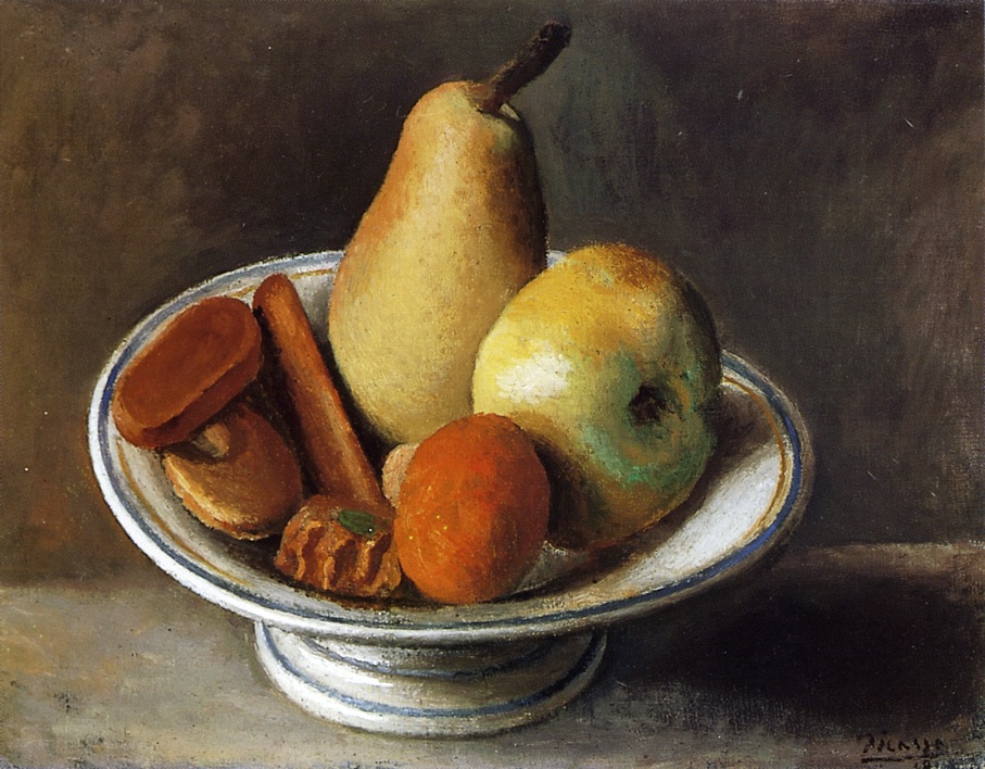 Picasso Fruit Bowl with Fruit 1918